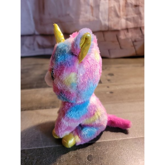 Beanie baby fantasia unicorn multi color stuffed animal plush toy - Picture 4 of 5
